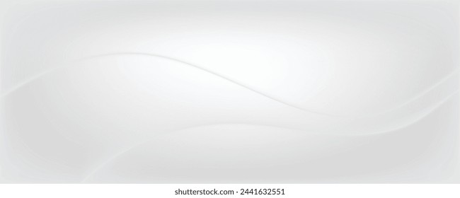 White geometric abstract background with waves effect. Minimal modern graphic design element cutout style concept for banner, flyer, card, or brochure cover
