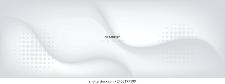 White geometric abstract background with waves effect. Minimal modern graphic design element cutout style concept for banner, flyer, card, or brochure cover