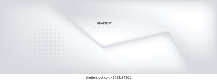 White geometric abstract background with waves effect. Minimal modern graphic design element cutout style concept for banner, flyer, card, or brochure cover
