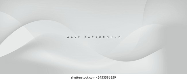 White geometric abstract background with waves effect. Minimal modern graphic design element cutout style concept for banner, flyer, card, or brochure cover
