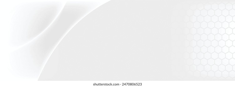 White geometric abstract background with waves effect. Minimal modern graphic design element cutout style concept for banner, flyer, card, or brochure cover

