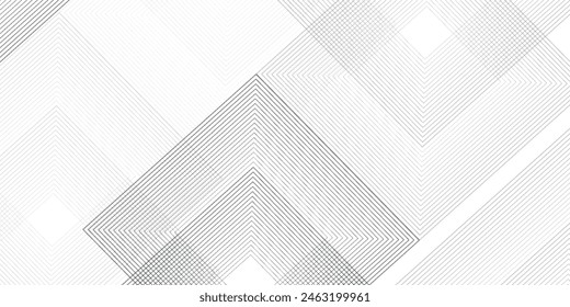 White geometric abstract transparent background layers overlapping on light space with line effect decoration modern
