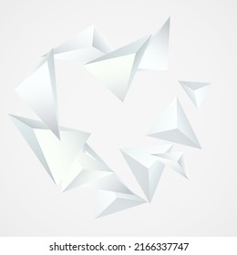 Fondo de Gris del vector de abstracto geométrico blanco. Volante minimalista de elementos. Afiche gráfico claro. Catálogo de formas de moda.