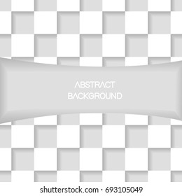 White geometric background.