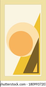 White geometric background. Abstract triangles and circles.