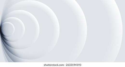White geometric background concept. 3d circles illustration. Abstract creative texture for business template, vector illustration