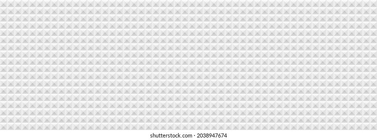 White geometric background. Mosaic tiles. Vector illustration.