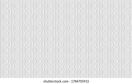 Fondo geométrico blanco. Papel con textura de efecto en relieve. EPS10 vectores