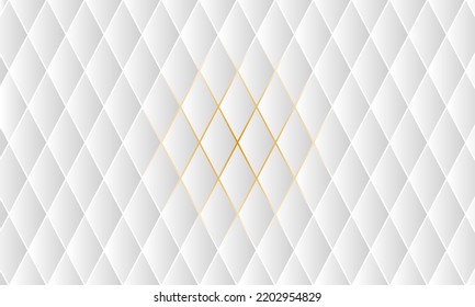 White geometric background template design. Geometric white and gold color elegant background