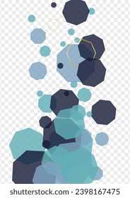 White Geometric Background Transparent Vector. Honeycomb Formula Illustration. Abstract Backdrop. Turquoise Polygon Industrial. Line Template.