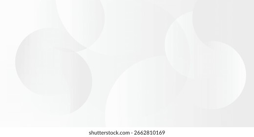 white geometric circular abstract background. modern trendy design in Vector illustration