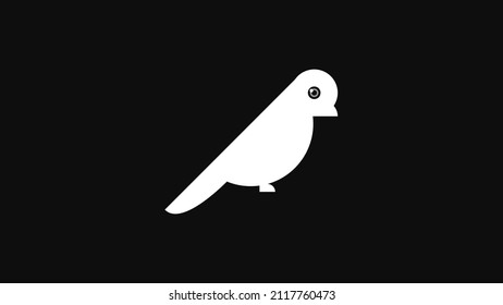 White Geometric Dove Editable Vector