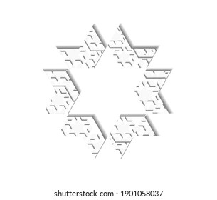 white geometric graphic vector 
 design element 