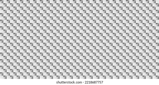 Fondo de la rejilla geométrica blanca Fibra de carbono Textura vectorial abstracta blanca moderna con bordes oscuros
