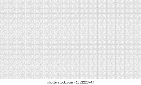White geometric hexagonal abstract background with 3d effect