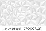 White Geometric low poly faceted abstract background pattern design art. low poly geometric background.