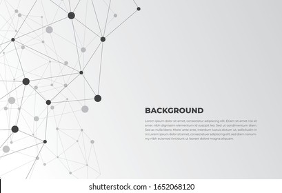 White Geometric Molecules Technology Background 