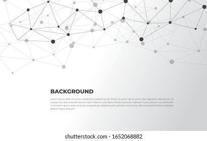 White Geometric Molecules Technology Background 