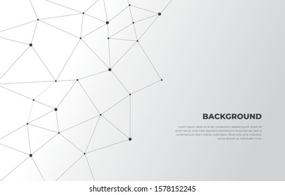 Fondo vectorial de la tecnología de moléculas geométricas blancas 