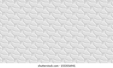 White geometric octagon abstract background with 3d effect