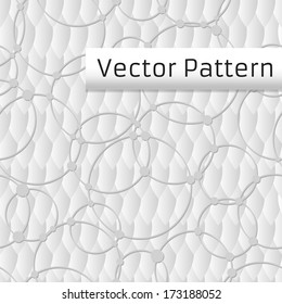 white geometric pattern with  circles