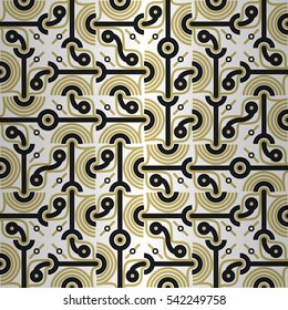 White geometric seamless pattern in minimalistic style. Actual texture. Vector background.
