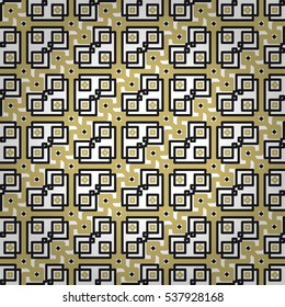 White geometric seamless pattern in tribal style. Vector background. Retro texture. Vivid, contrast design for wallpaper, web, textile or other purpose.