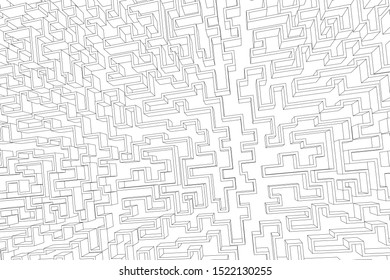 White geometric technology background. Vector illustration.