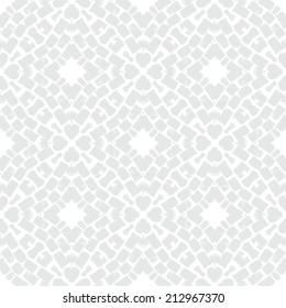 White geometric texture in art deco style for Christmas and holiday decor or wedding invitation background. Seamless vector pattern for winter fashion