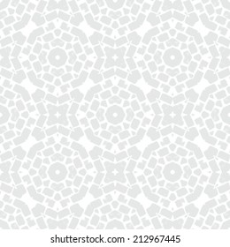 White geometric texture in art deco style for Christmas and holiday decor or wedding invitation background. Seamless vector pattern for winter fashion