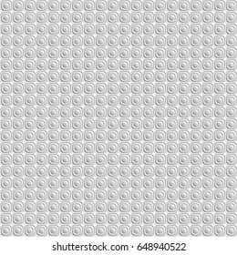 White geometric texture of squares and circles. White background. Seamless pattern.