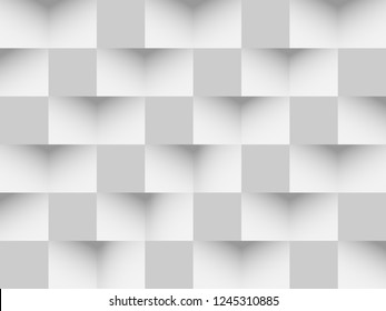 White geometric texture. Vector background can be used in cover design, CD cover, book design, website background, advertising. White seamless texture with shadow.