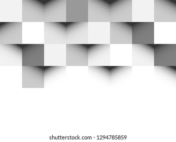 White geometric texture. Vector background can be used in cover design, CD cover, book design, website background, advertising. White seamless texture with shadow.