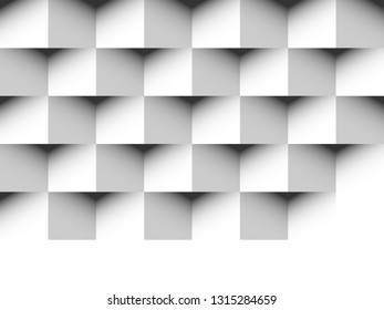 White geometric texture. Vector background can be used in cover design, CD cover, book design, website background, advertising. White seamless texture with shadow.