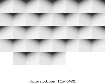 White geometric texture. Vector background can be used in cover design, CD cover, book design, website background, advertising. White seamless texture with shadow.