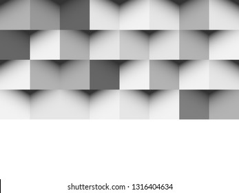 White geometric texture. Vector background can be used in cover design, CD cover, book design, website background, advertising. White seamless texture with shadow.