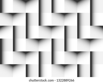 White geometric texture. Vector background can be used in cover design, CD cover, book design, website background, advertising. White seamless texture with shadow.