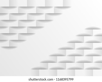 White geometric texure background, vector illustration
