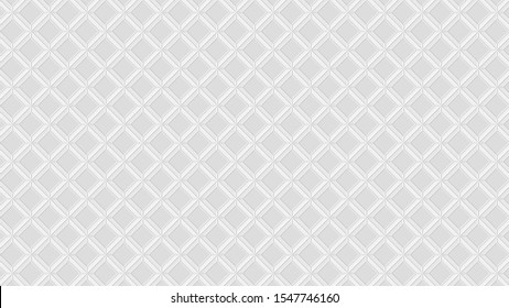 White geometric tile abstract background with 3d effect