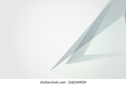 Fondo gris de vectores de moda geométrica blanca. Patrón gráfico de formas. Diseño minimalista transparente. Banner de elementos empresariales.