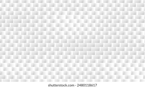 White Geometrical Seamless Wall Background. Abstract Geometric 3D Paper Style Texture. Vector Illustration for Graphic Design.