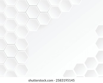 White GeometricHexagon Abstract Background Wallpaper