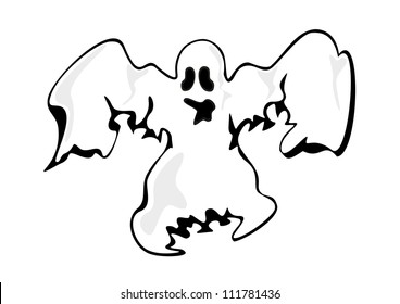 White Ghost Stock Vector (Royalty Free) 111781436 | Shutterstock