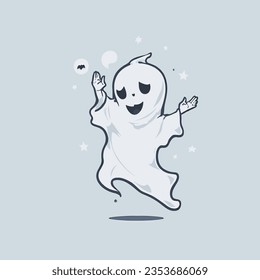 Disfraz de sábana blanca. Un concepto mínimo de miedo de Halloween.