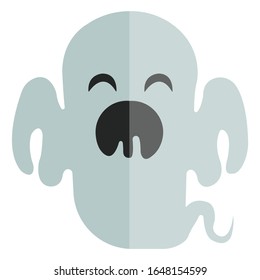White ghost Simple Illustration Clip Art Vector