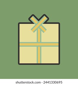 white gift box image vector