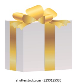 icono de presentación de caja de regalo blanca