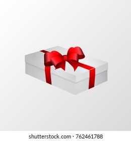 white gift box vector.