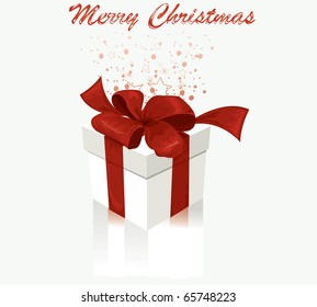 White gift box. Vector Illustration