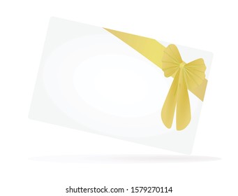 White gift card. vector illustration